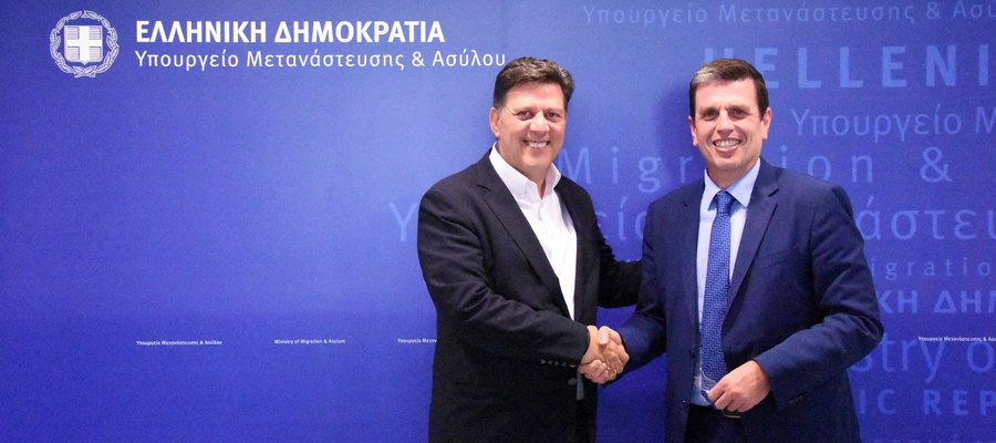 Συνάντηση του Υπουργού Ναυτιλίας και Νησιωτικής Πολιτικής, κ. Μιλτιάδη Βαρβιτσιώτη με τον Υπουργό Μετανάστευσης και Ασύλου, κ. Δημήτρη Καιρίδη (30.6.2023)