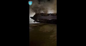 Εκδήλωση πυρκαγιάς σε Θ/Γ σκάφος στην Αγία Γαλήνη