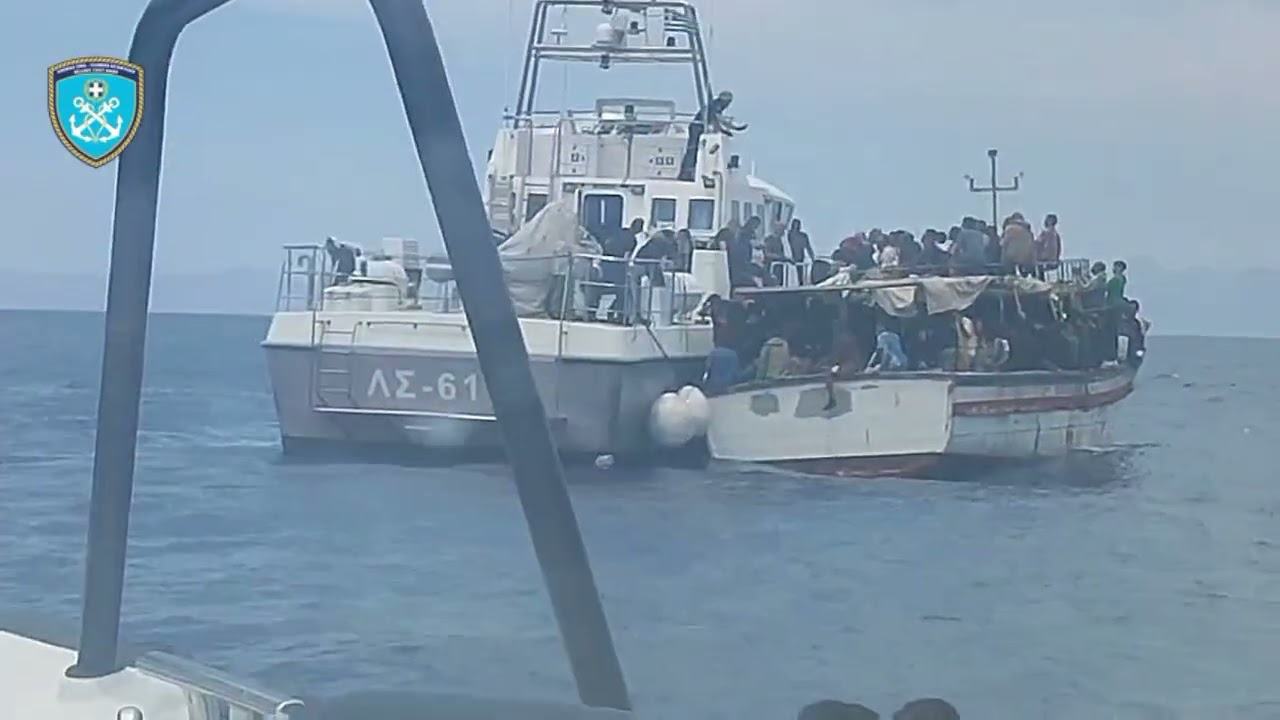 Εντοπισμός και διάσωση 192 αλλοδαπών στους Καλούς Λιμένες  video No2
